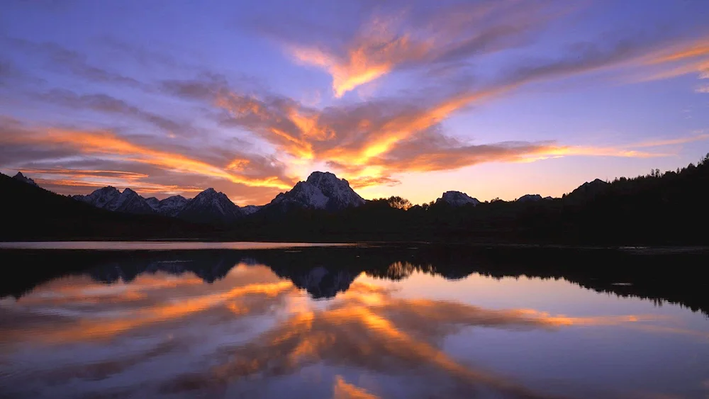 Sunset in the mountains