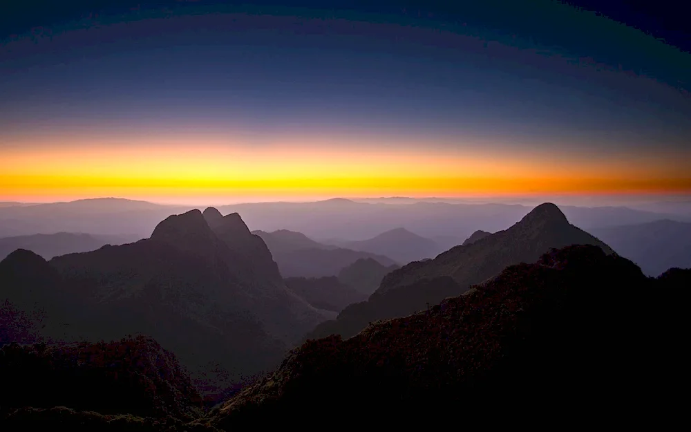 Bali Batur sunset in the mountains