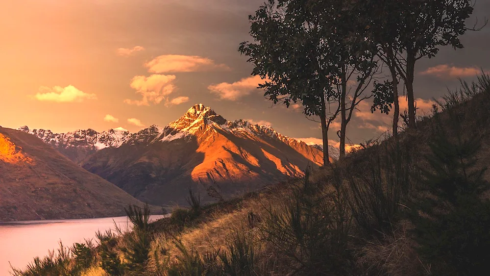 Sunset in the mountains