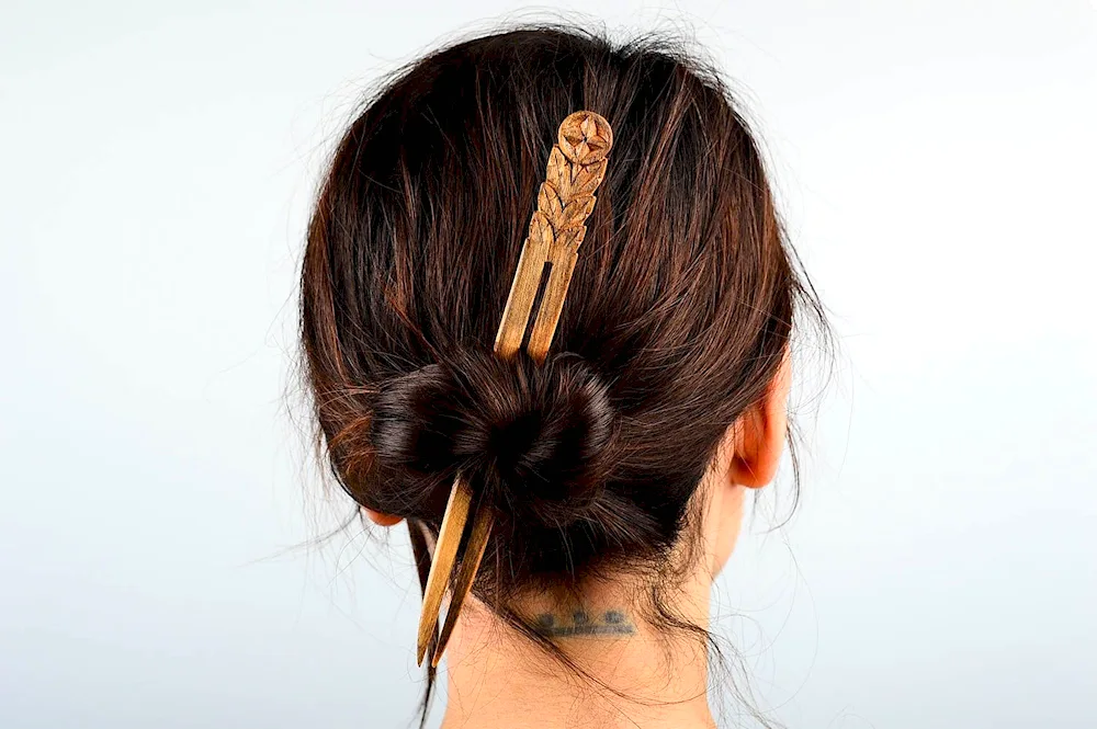 Ponytail with chopsticks