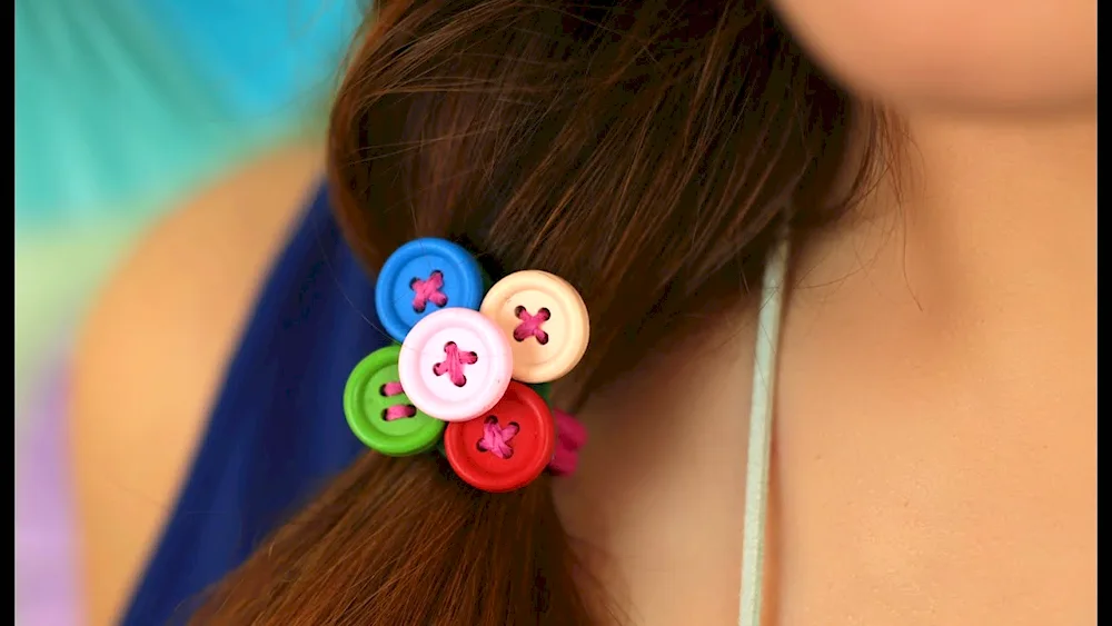 Knitted rubber bands for hair