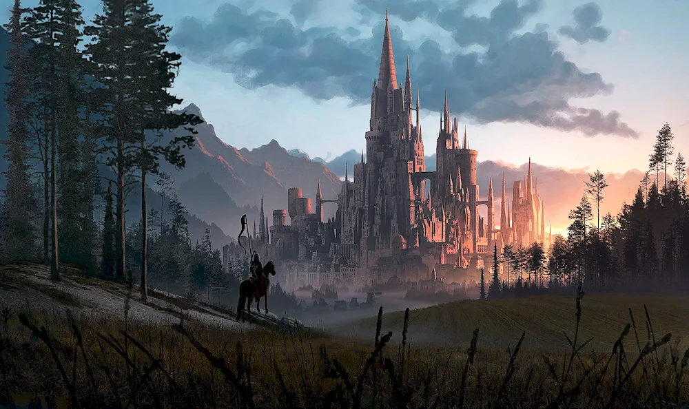 Village village fantasy art