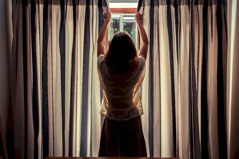 Curtains on the windows