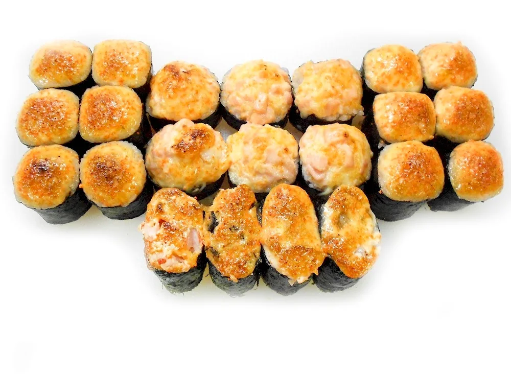 Sushi rolls baked