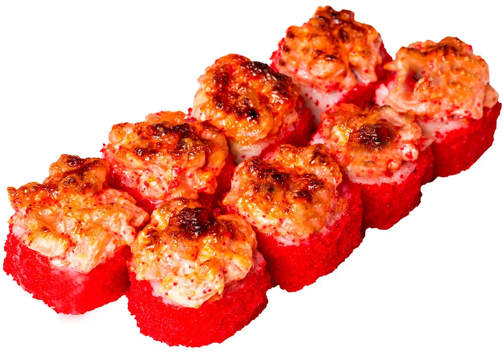 Baked rolls on white background