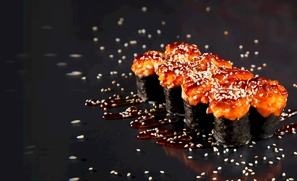 Baked Mussel SushiBaked Unagi RollHot Rolls Baked Rolls
