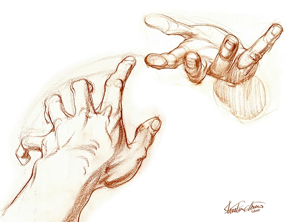 Leonardo da Vinci hand sketches