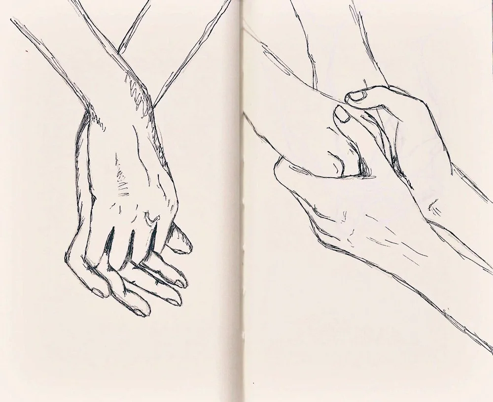Hand pencil drawings