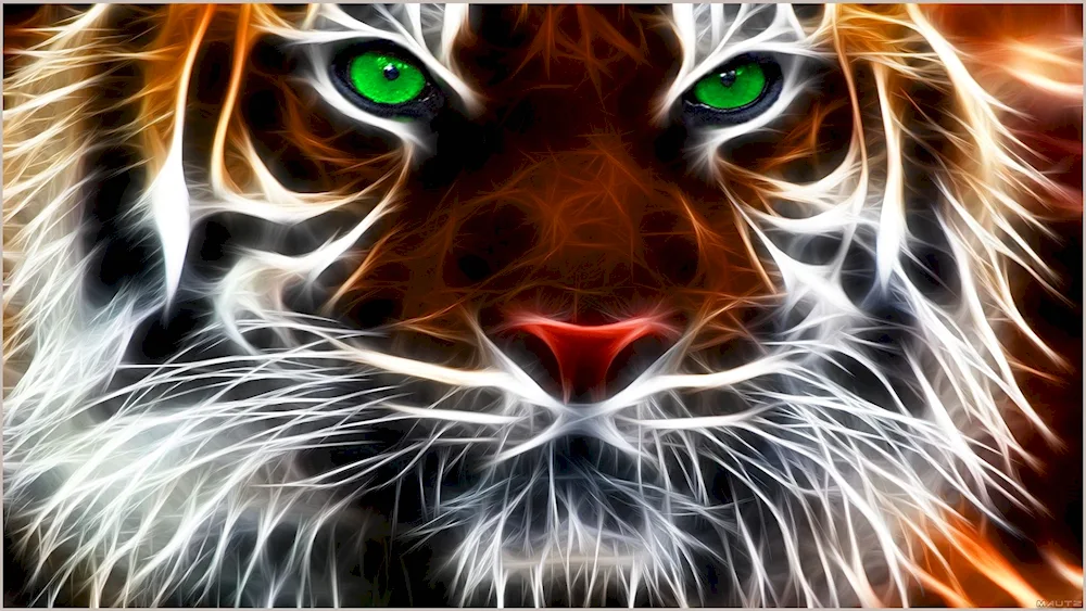 Desktop screensaver tiger