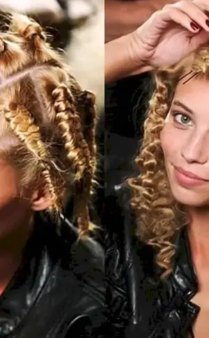 Braids on medium hair