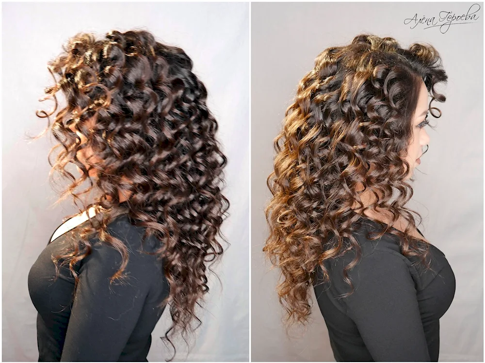 Curls on a cone curling iron