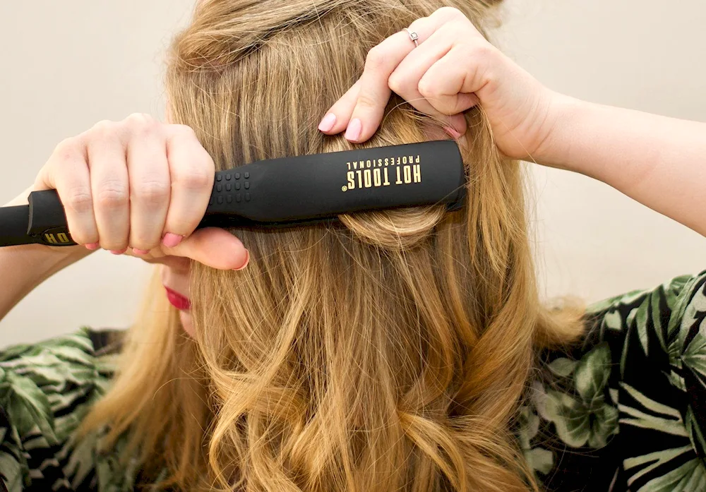 Curls with a flat iron