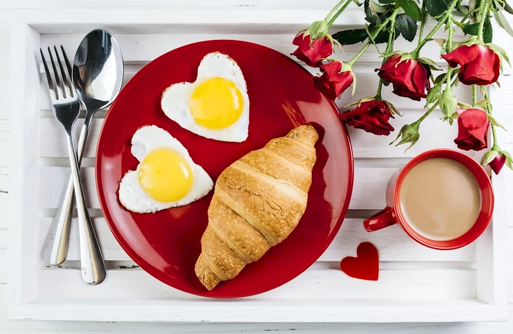 Breakfast plate with food