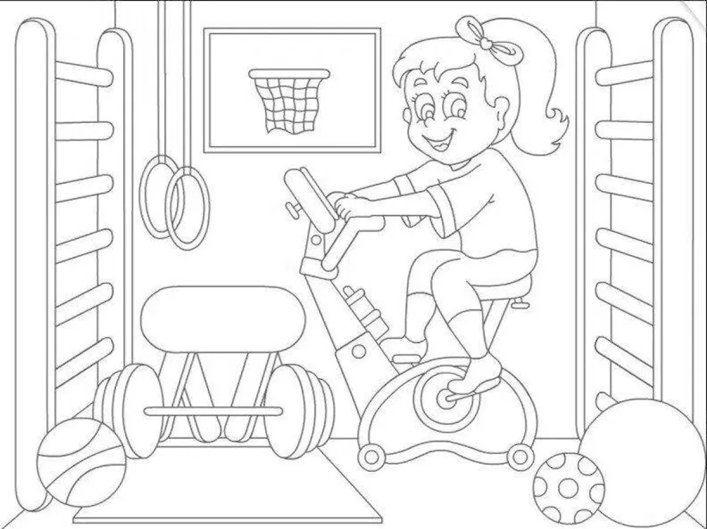 Healthy lifestyle colouring