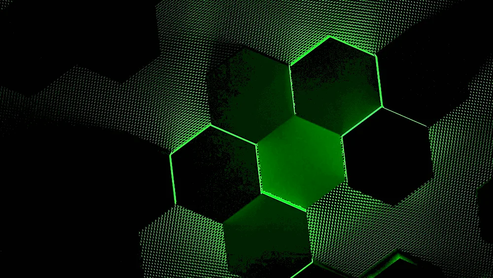 Astraction in green wallpaper