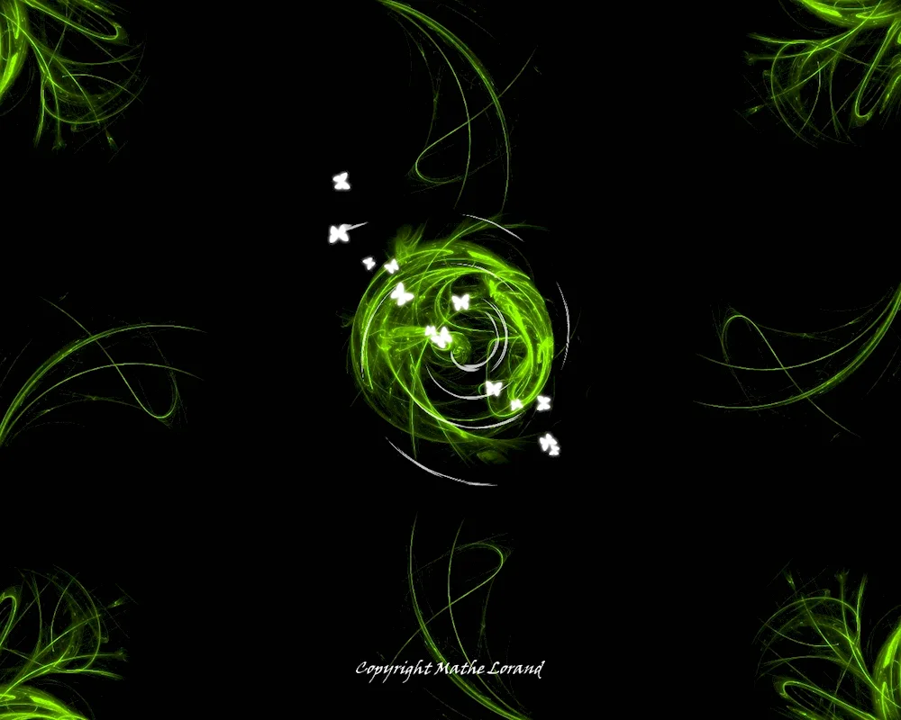 Green black background