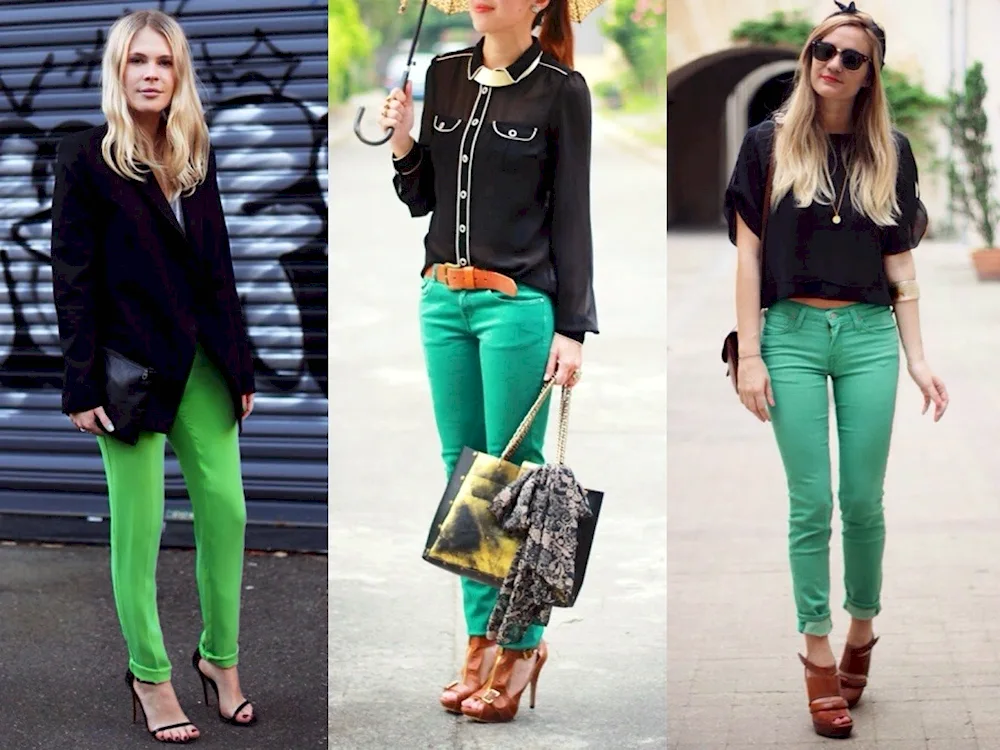 Green trousers