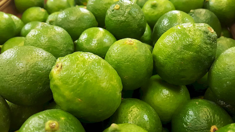 Green sour citrus fruit