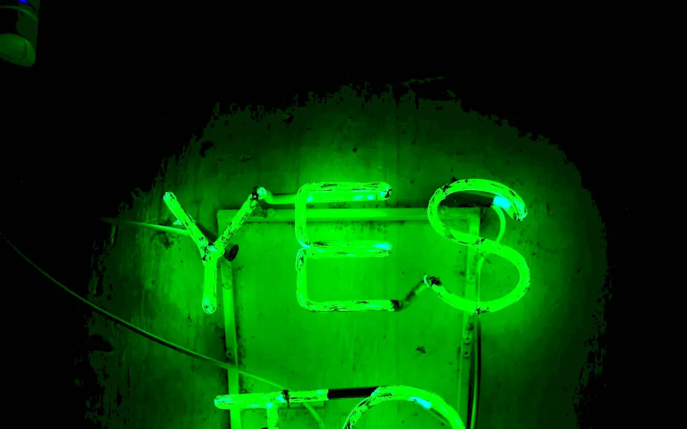 Neon lettering