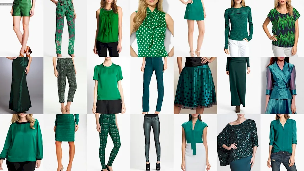 Green colour in clothes