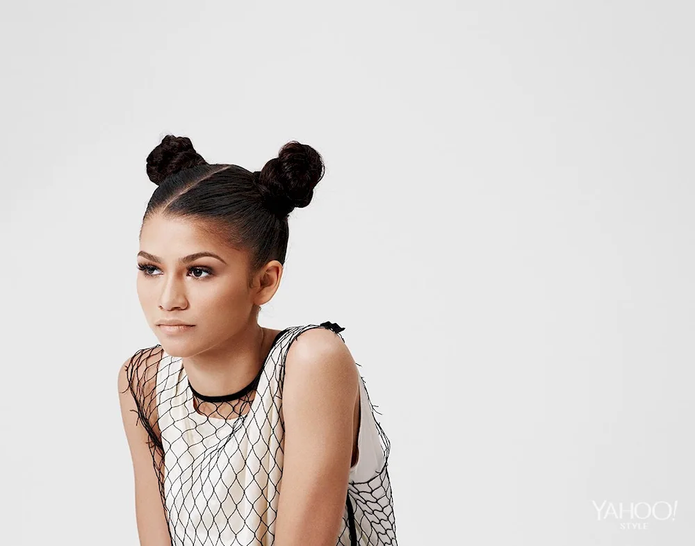 Zendaya with bun