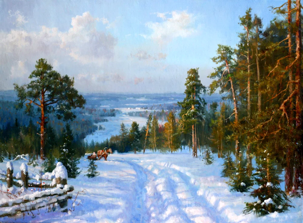 Jdanov Vladimir Yurievich winter landscape.