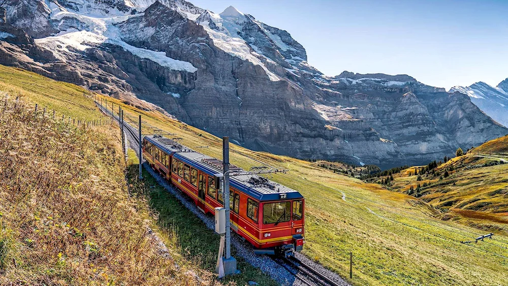 Train in winter