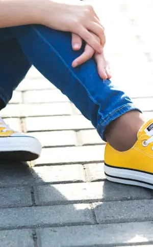 Yellow sneakers