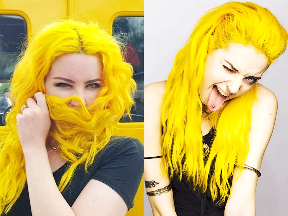 Yellow hair