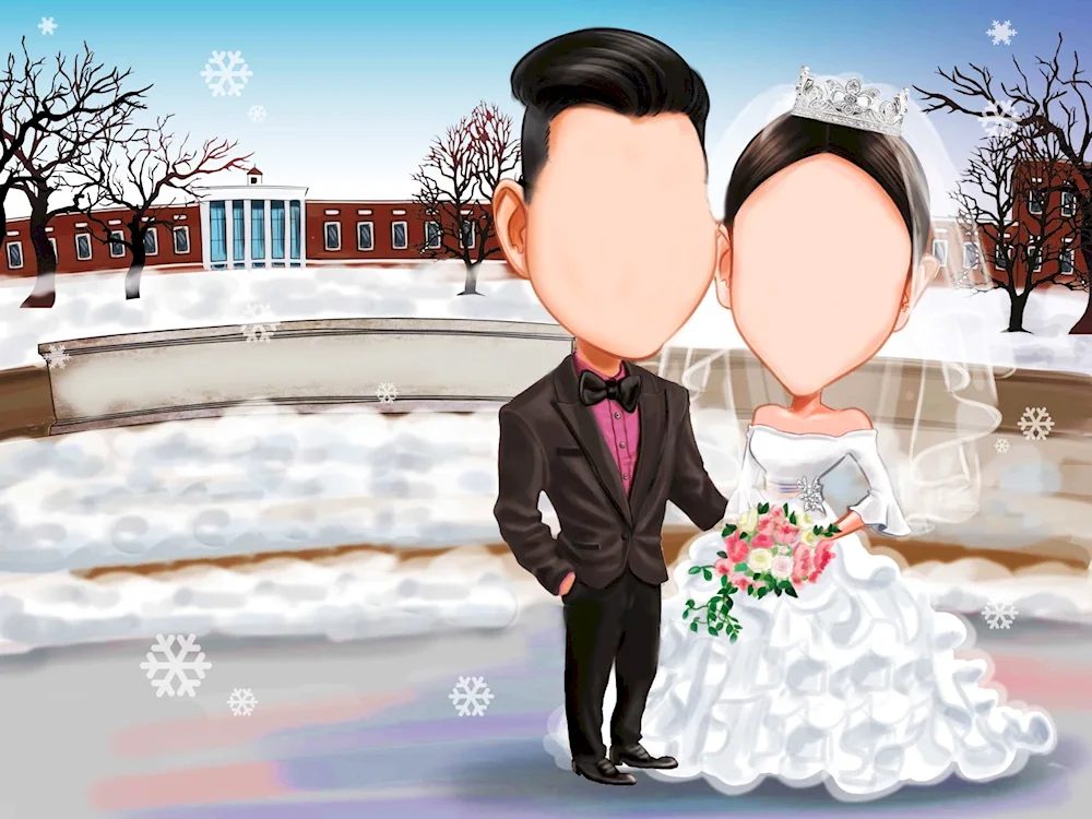 Groom and bride for photoshop