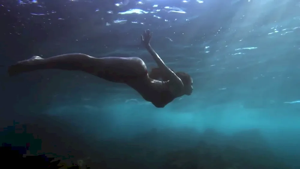 Woman underwater