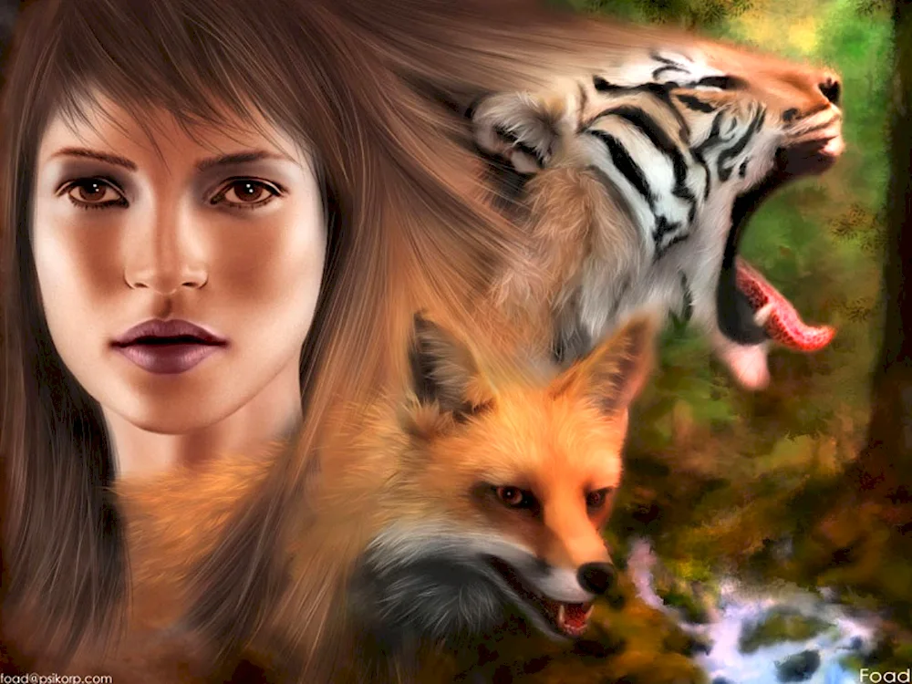 Woman with lynx
