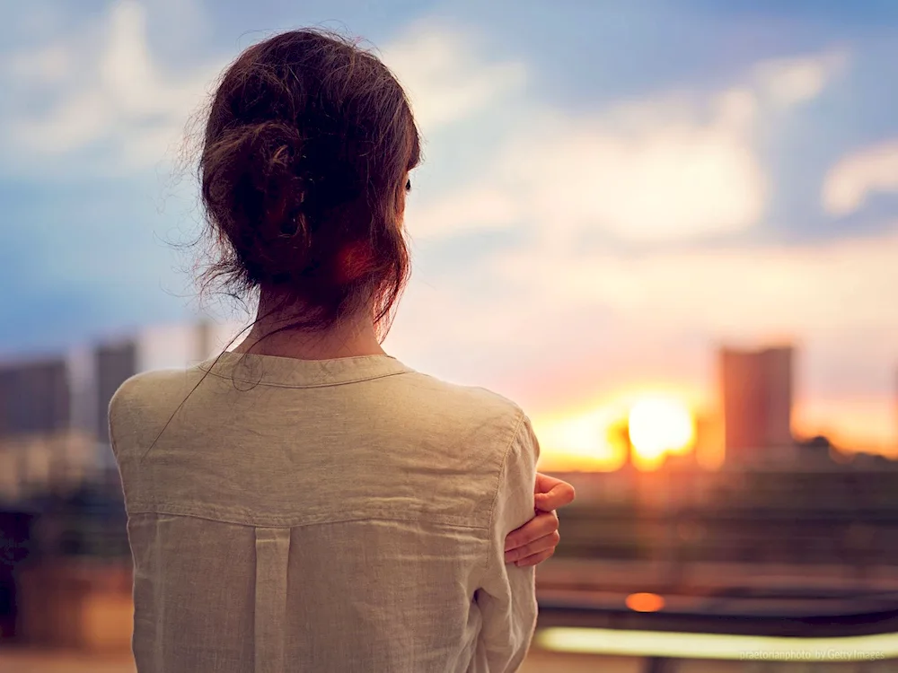 Girl with back