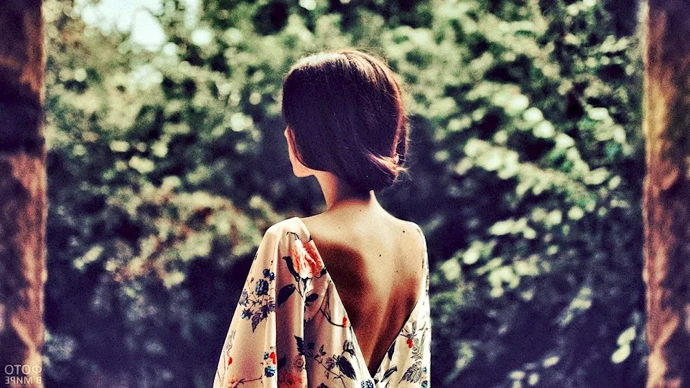 Girl with back