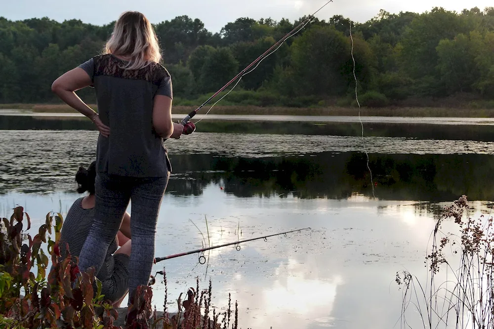 Women fishing