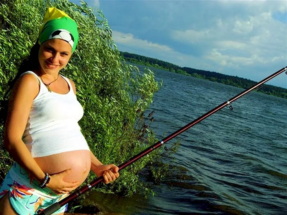 Girl with fishing rod