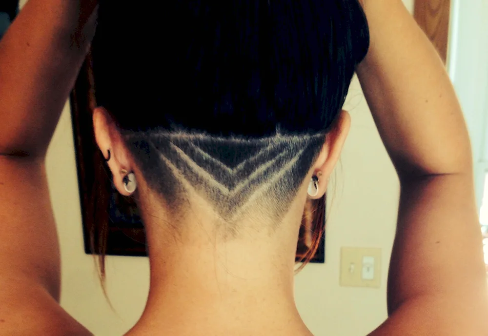 Women's haircuts with shaved nape