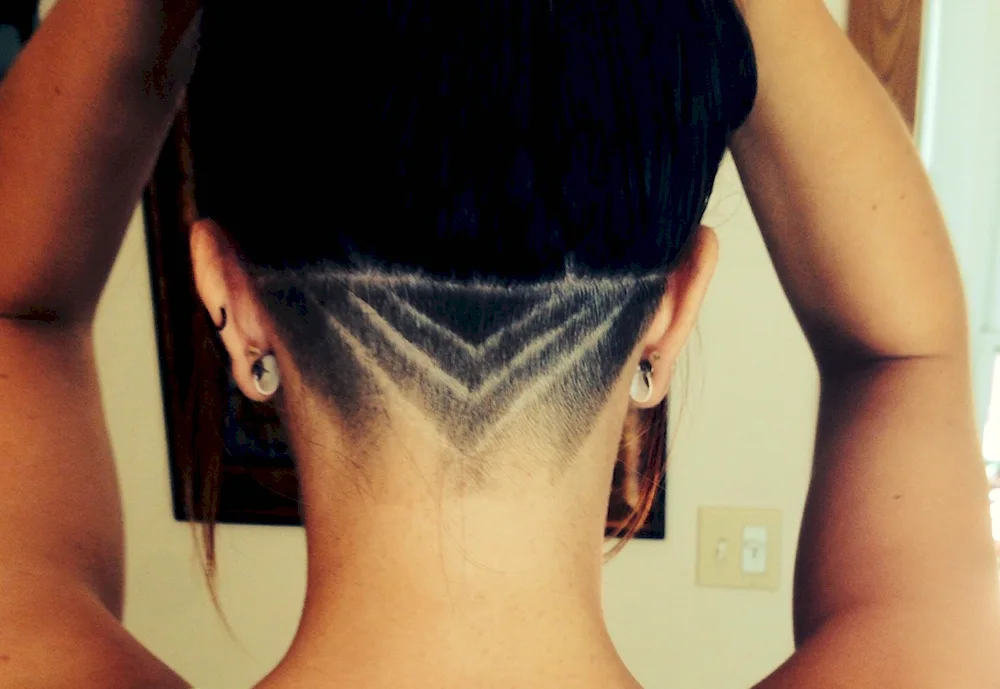 Women's haircuts with shaved nape