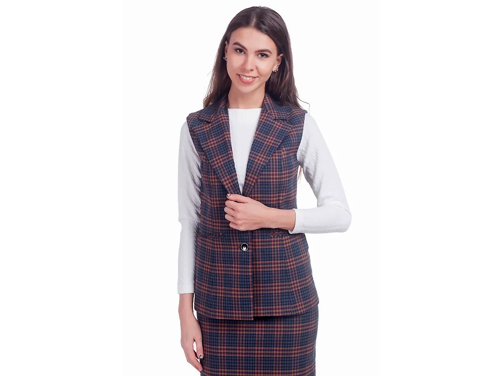 Chequered vest