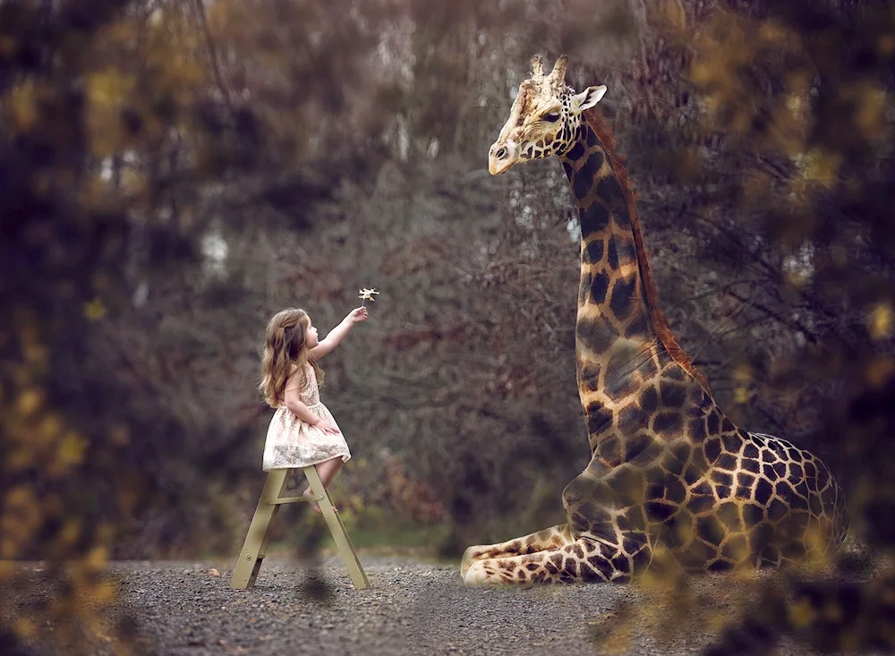 Alyona Sakhnova Fairy and Giraffe