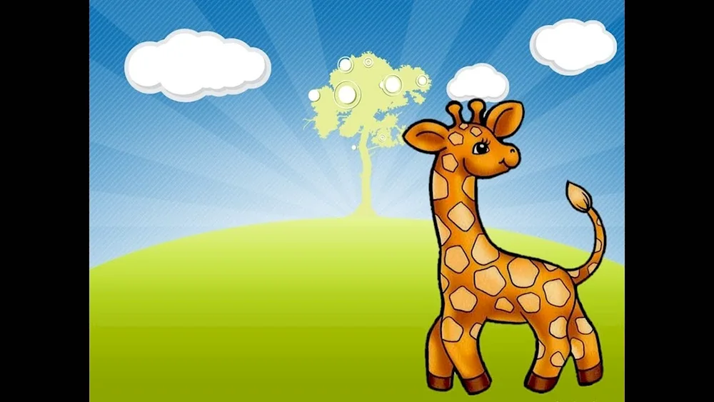 Giraffe cartoon giraffe on transparent background