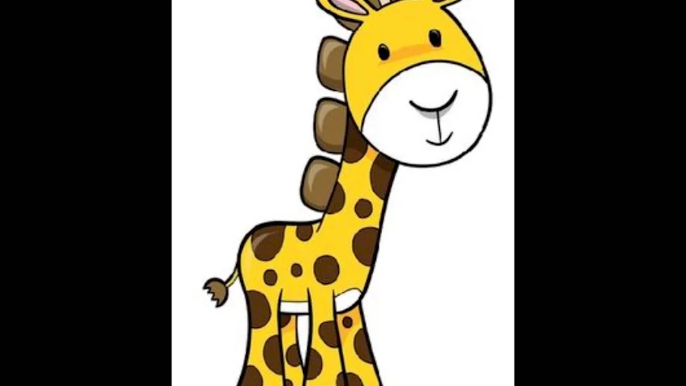 Giraffe on white background