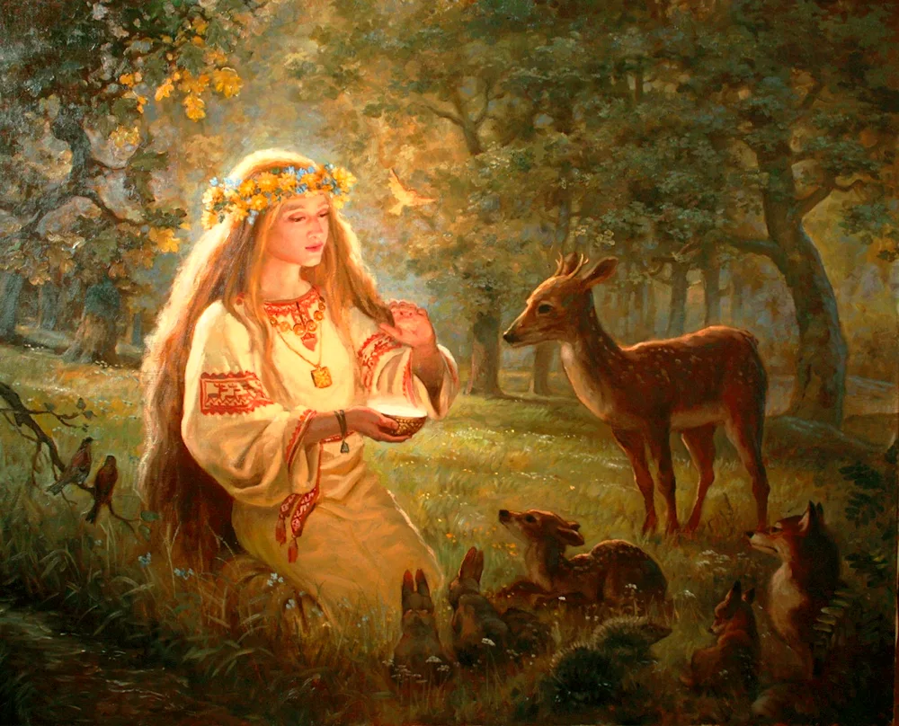 Andrei Shishkin's painting Slavic Goddesses