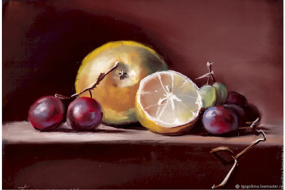 Alexei Antonov still life fruit