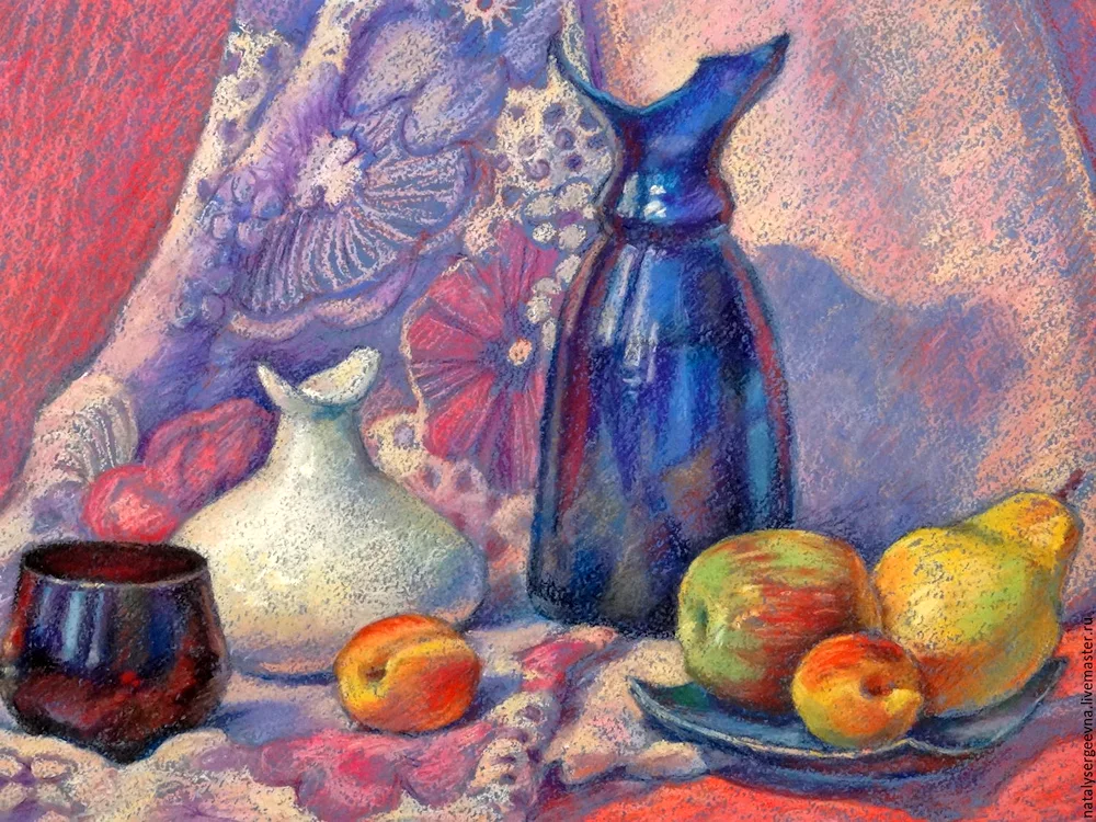 Fruit in oil pastel