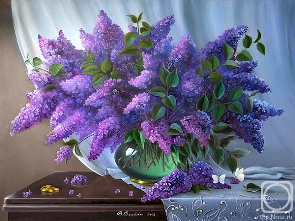 Lilac Painting LilacsValentina Mihaylovna Valiovskaya