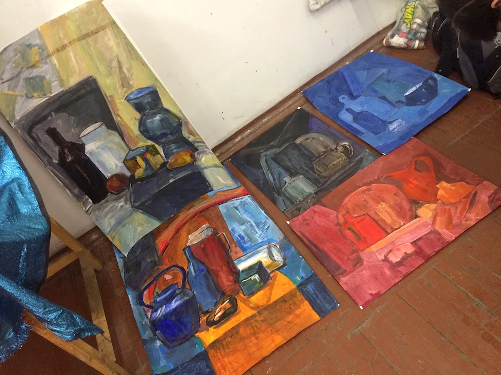 Painting by students of the Stieglitz Academy
