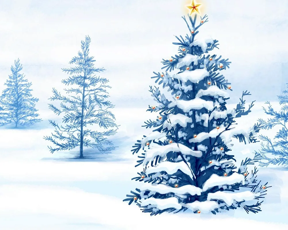 Fairytale winter background