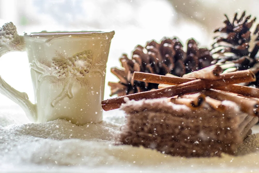 Coffee with pine needles