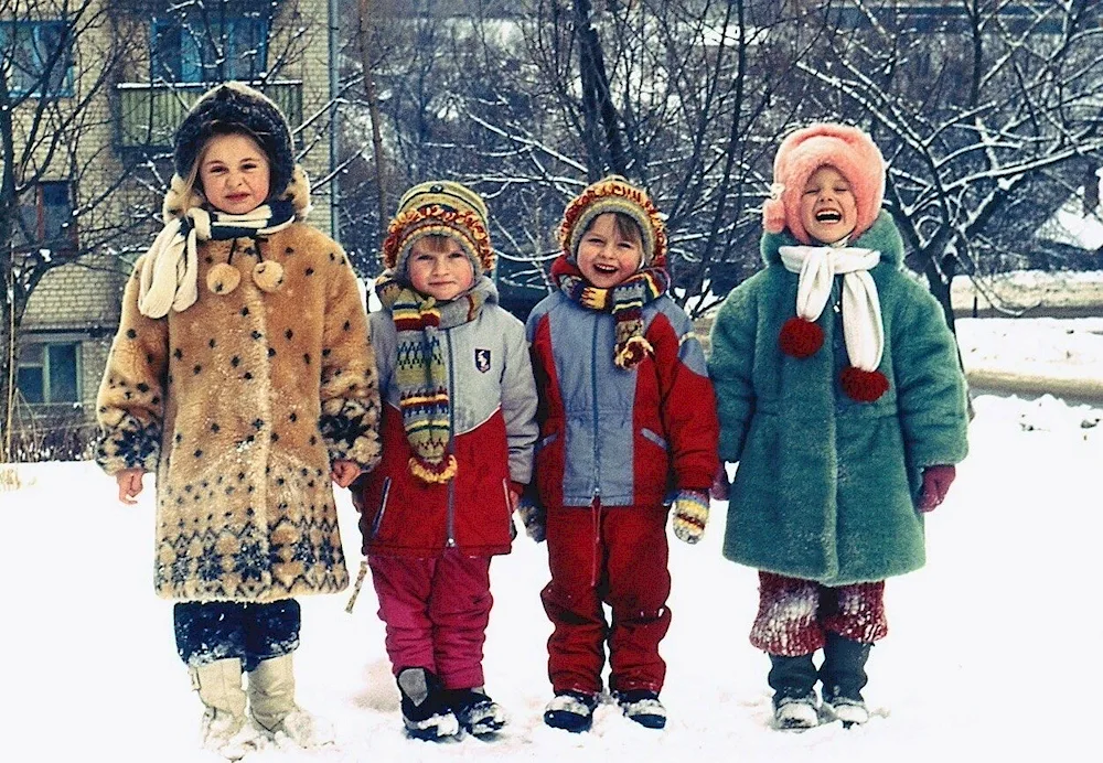 Winter clothes of Soviet children